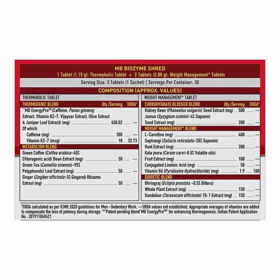 Liquid L-Carnitine 450 ml & Biozyme Shred 90 Tabs Combo