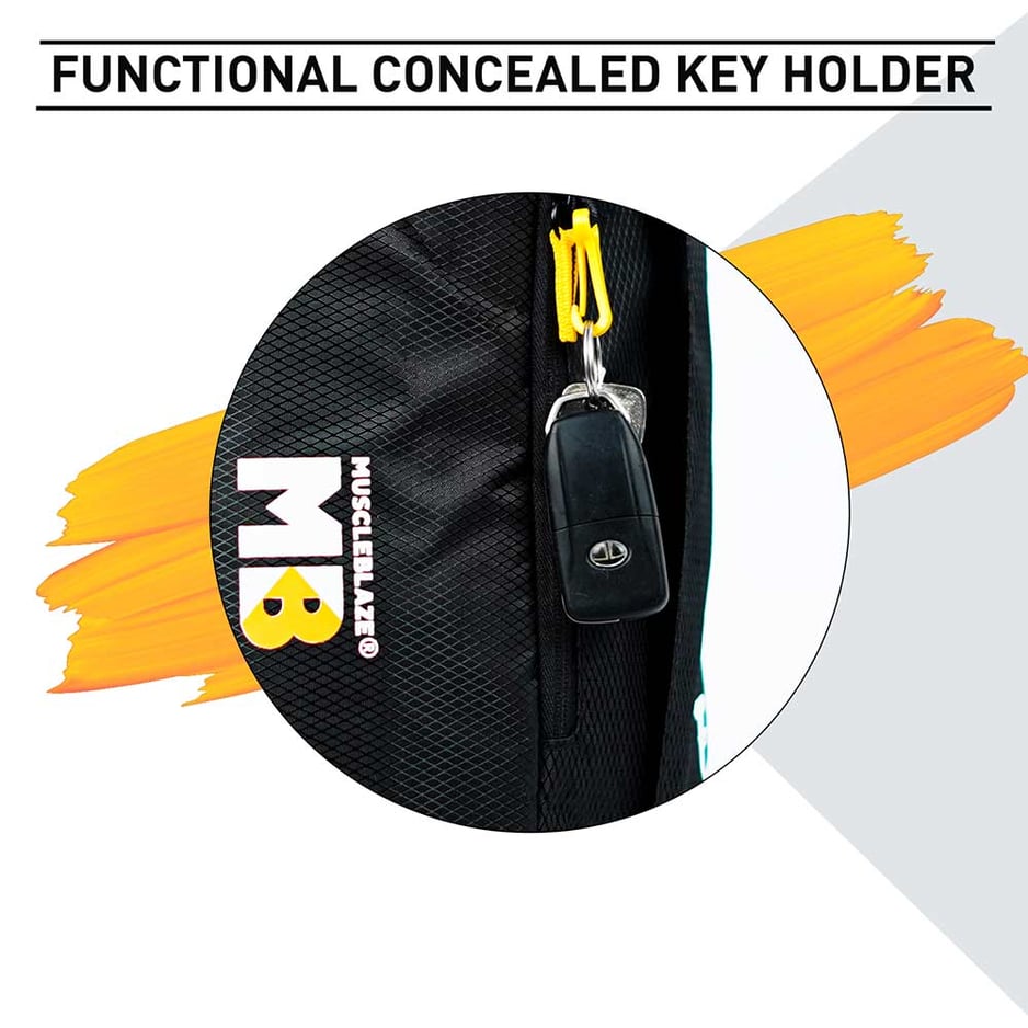 MuscleBlaze BackPack Gym Bag Stealth Black,30 L