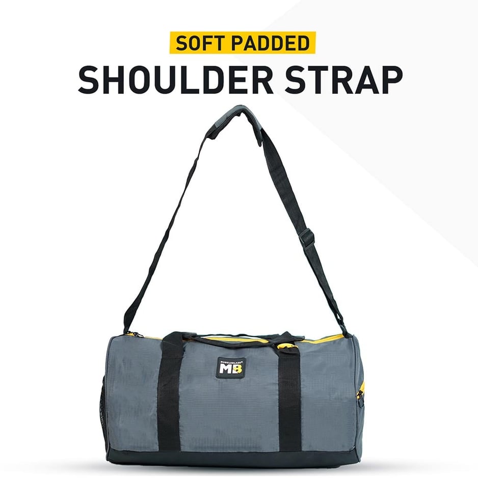 MuscleBlaze Gym Duffle Bag Grey 30L