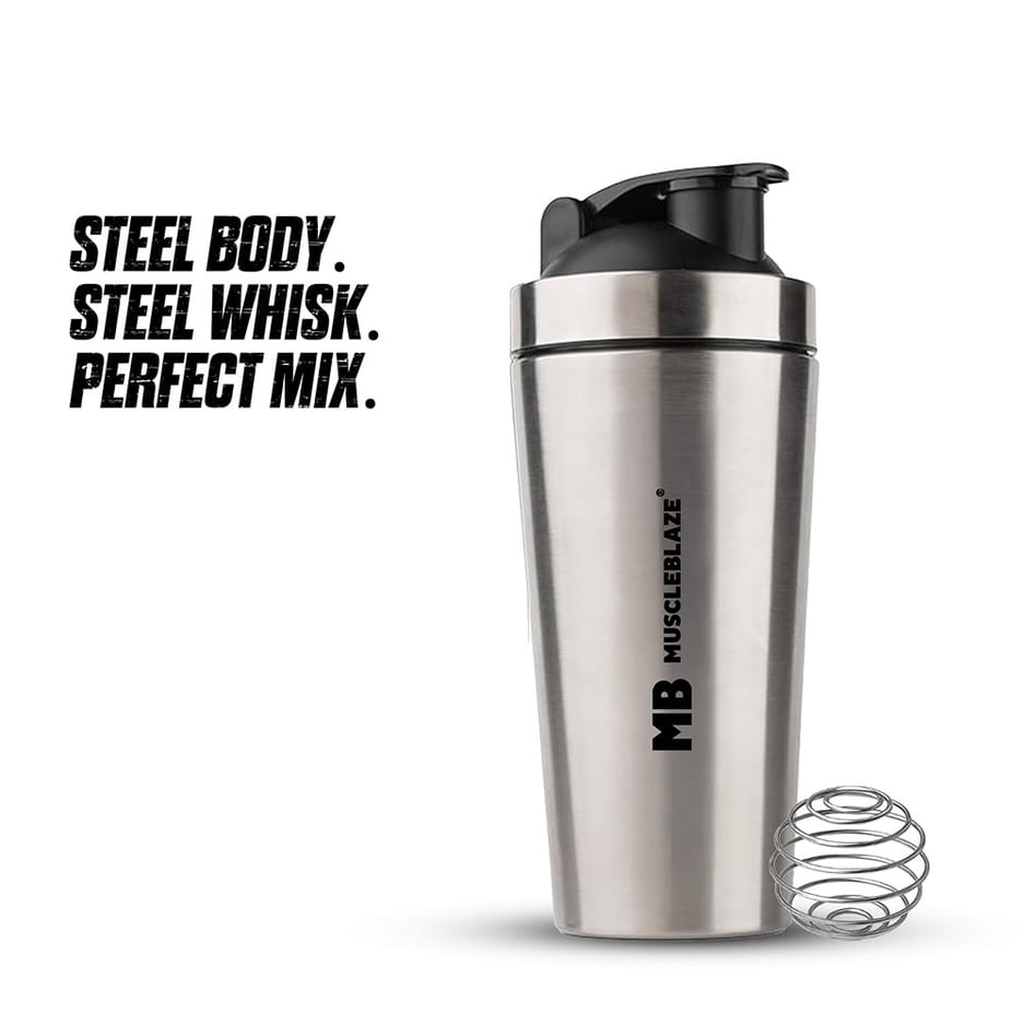 MuscleBlaze Gym Steel Shaker