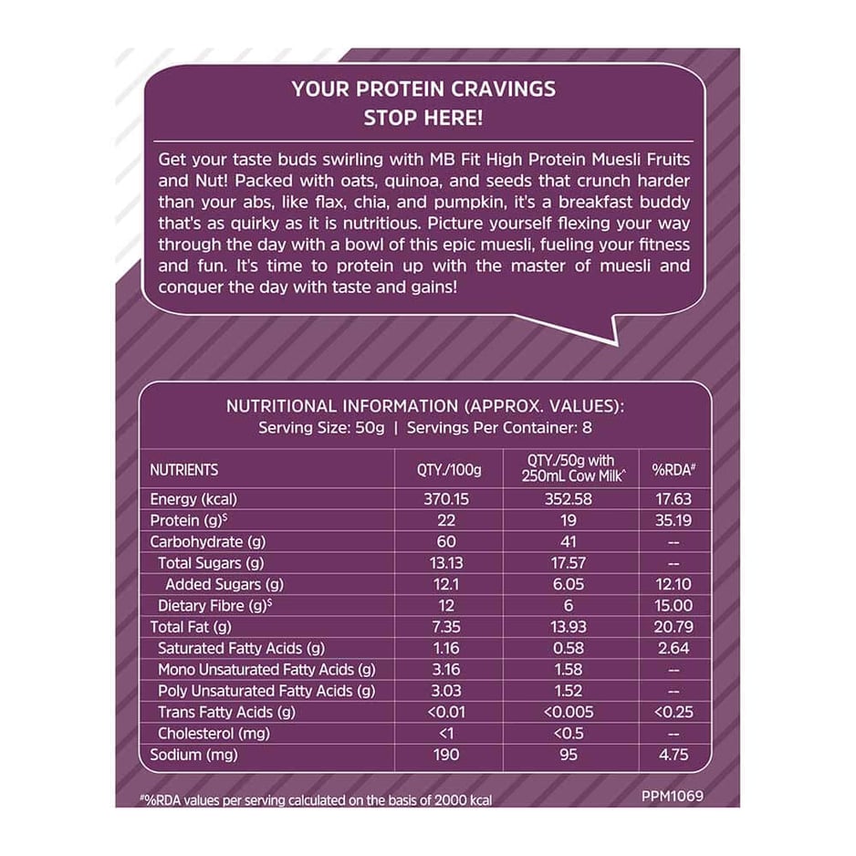 MuscleBlaze High Protein Muesli Fruits & Nuts