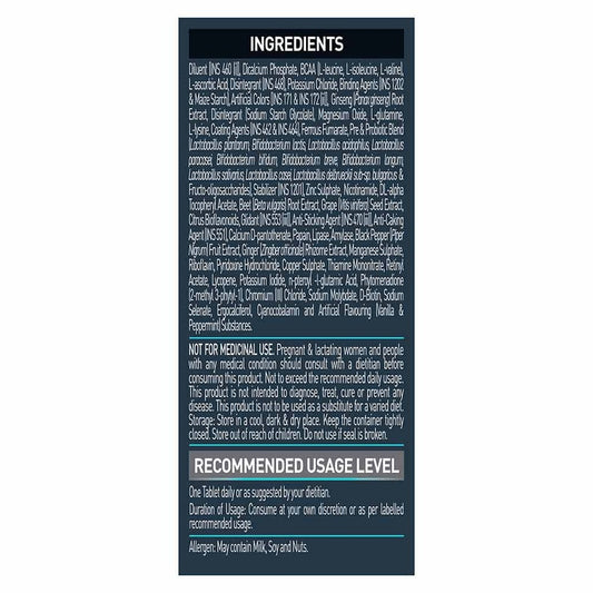 MuscleBlaze MB-VITE Daily Multivitamin, for Enhanced Energy, Stamina & Gut Health 30 tablet(s)