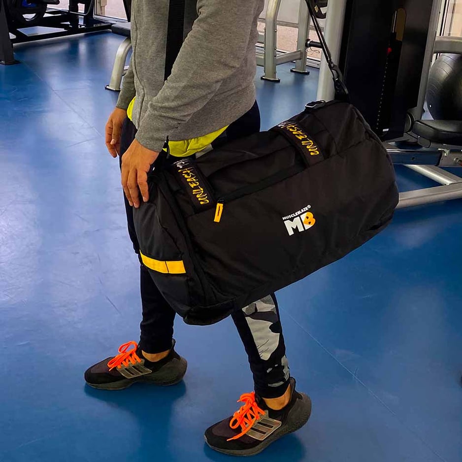 MuscleBlaze Hybrid Gym Bag (UNLEASH THE ZIDD) Black