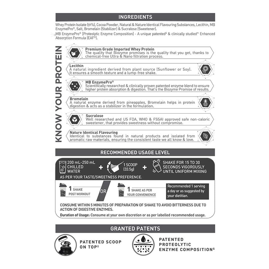 MuscleBlaze Biozyme Iso-Zero