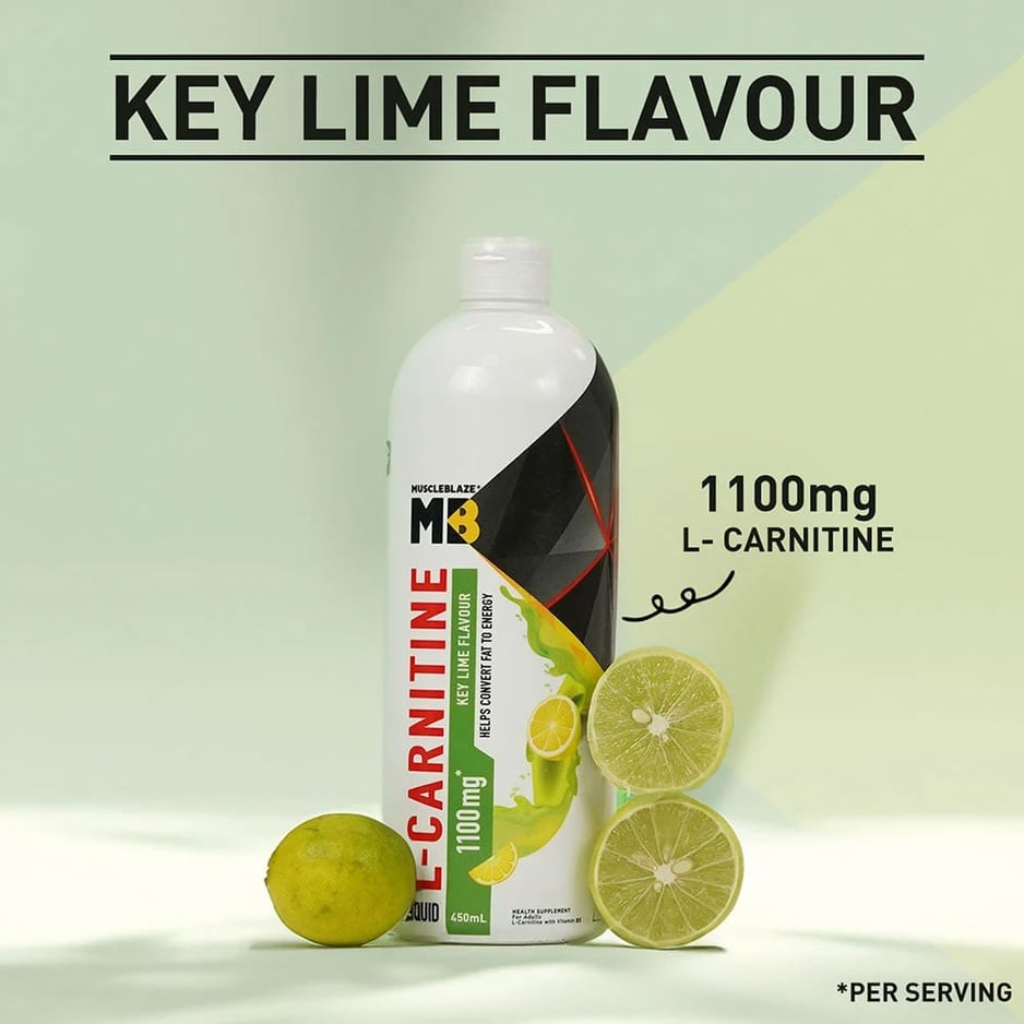 MuscleBlaze Liquid L-Carnitine 1100mg Key Lime