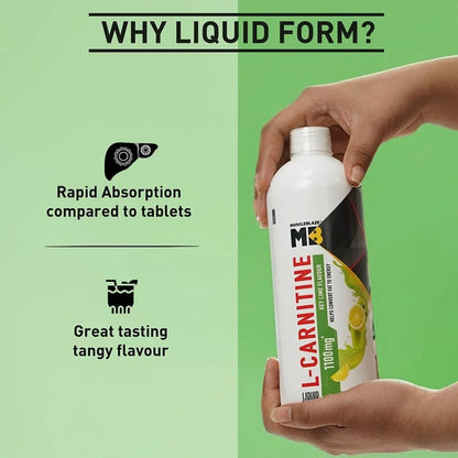 MuscleBlaze Liquid L-Carnitine 1100mg Key Lime