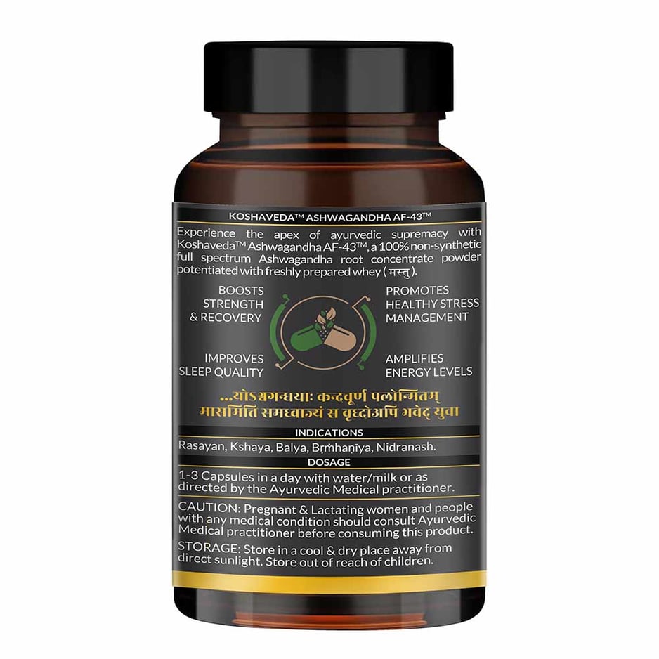 Koshaveda Ashwagandha AF-43 600mg 60 capsules