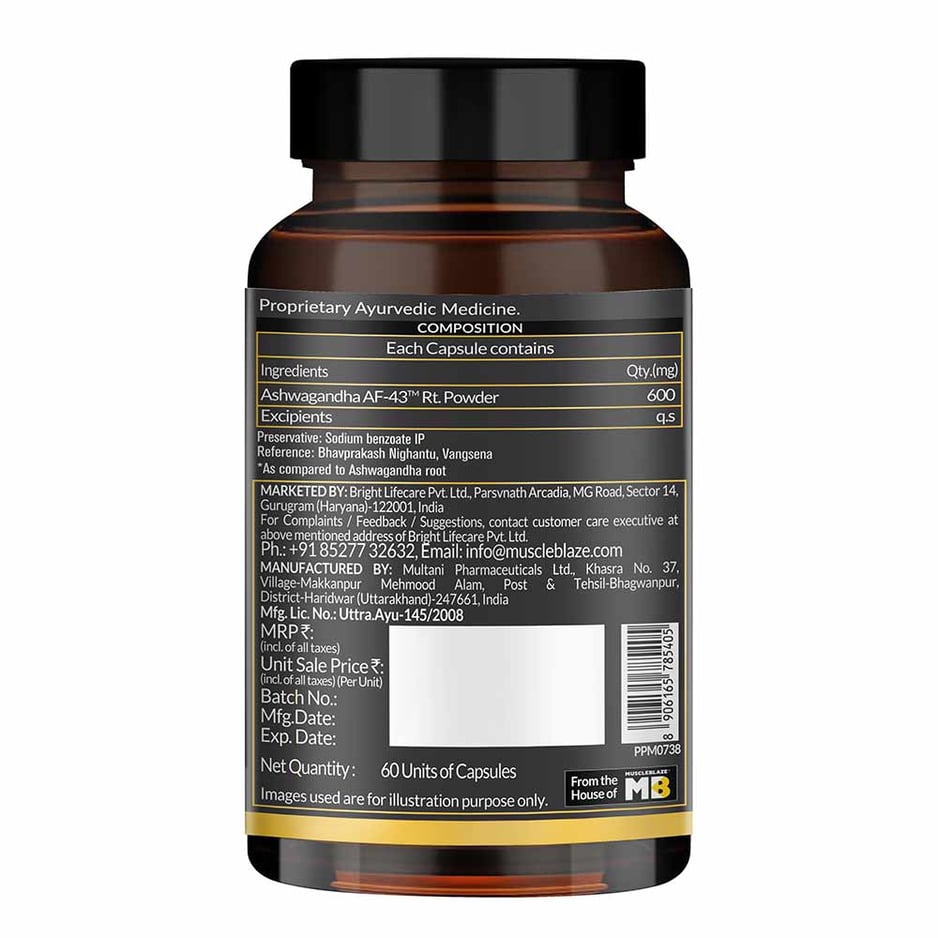 Koshaveda Ashwagandha AF-43 600mg 60 capsules
