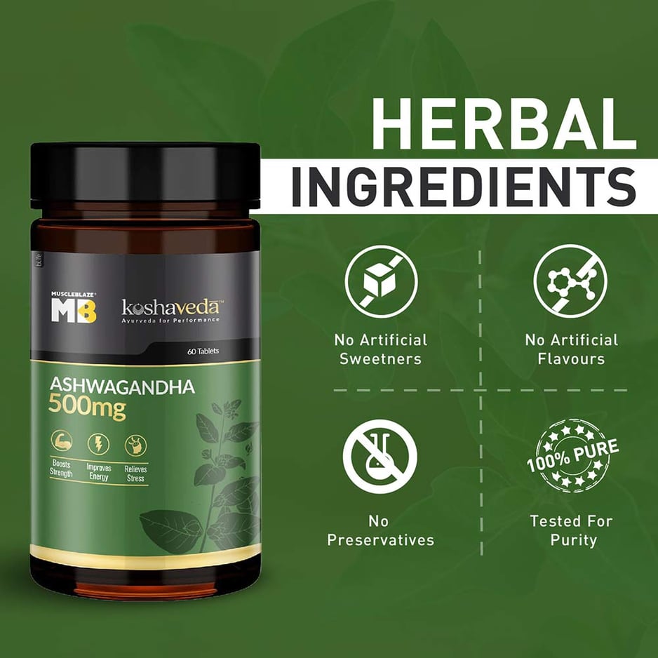 Koshaveda Ayurveda for Performance - Ashwagandha 500mg 60 tablet(s)
