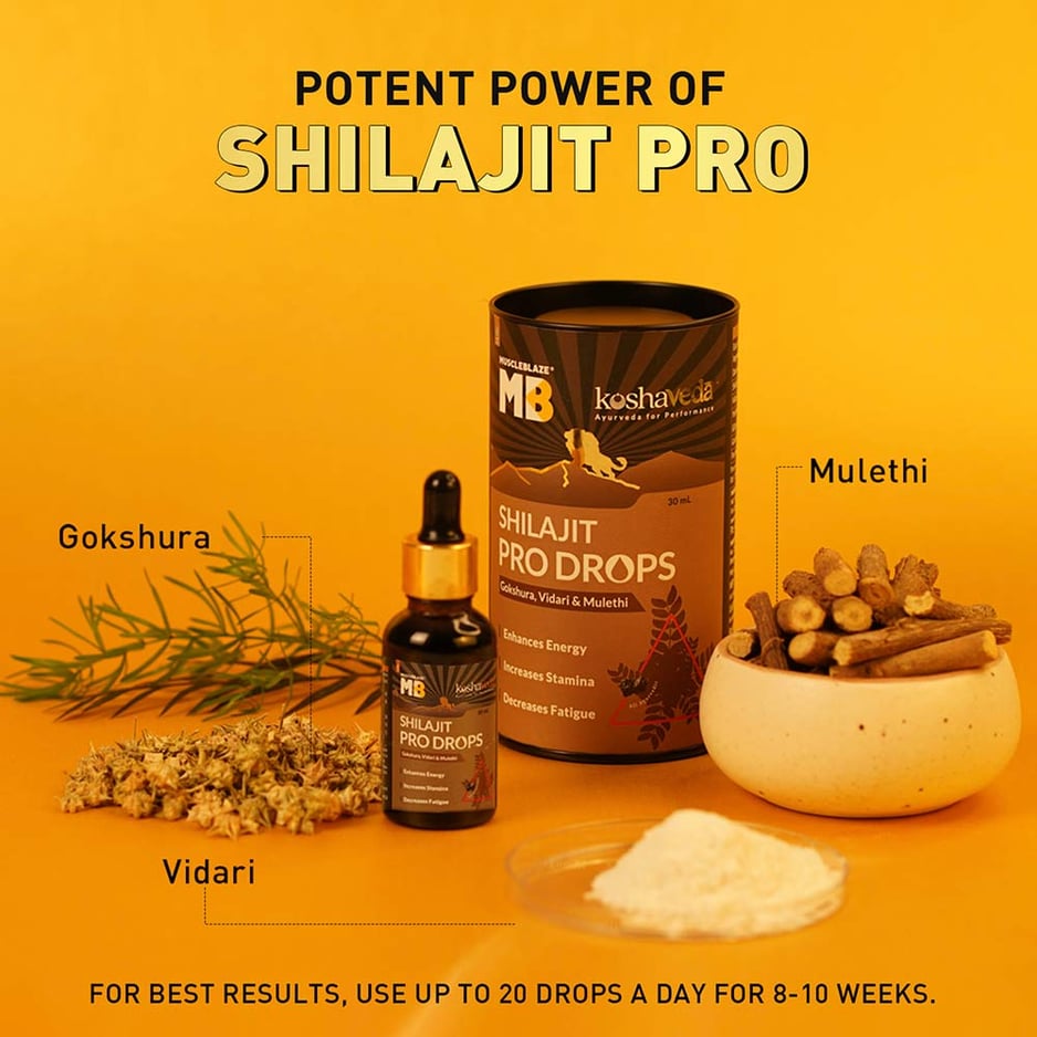 Koshaveda Shilajit Pro Drops by MuscleBlaze 30ml