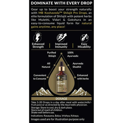 Koshaveda Shilajit Pro Drops by MuscleBlaze 30ml