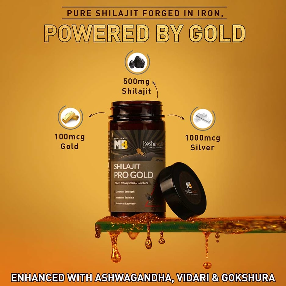 Koshaveda Shilajit Pro Gold by MuscleBlaze 60 tablet(s)