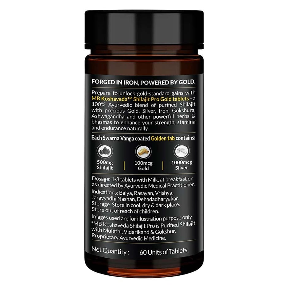 Koshaveda Shilajit Pro Gold by MuscleBlaze 60 tablet(s)