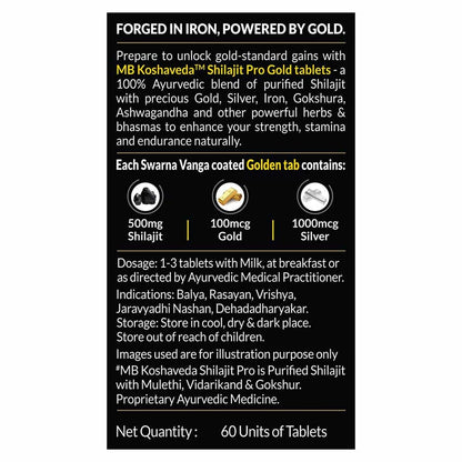 Koshaveda Shilajit Pro Gold by MuscleBlaze 60 tablet(s)