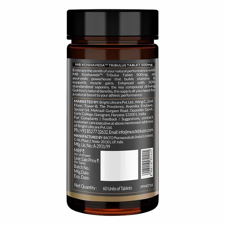 Koshaveda Tribulus 500mg by MuscleBlaze 60 tablet(s)