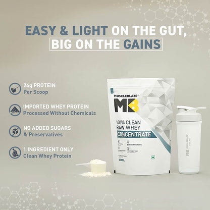 MuscleBlaze 100% Clean Raw Whey Protein Concentrate