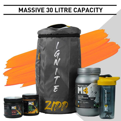 MuscleBlaze BackPack Gym Bag Grey