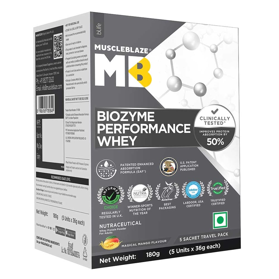 MuscleBlaze Biozyme Performance Whey
