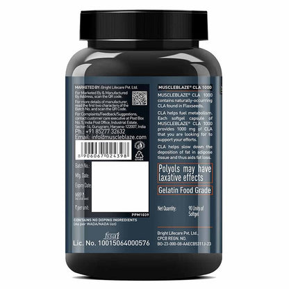 MuscleBlaze CLA 1000 Fat Burner Supplement 90 capsules