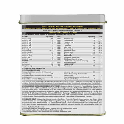 MuscleBlaze Creatine Monohydrate CreAMP 0.22 lb & Biozyme Daily Multivit 90 Tabs Combo
