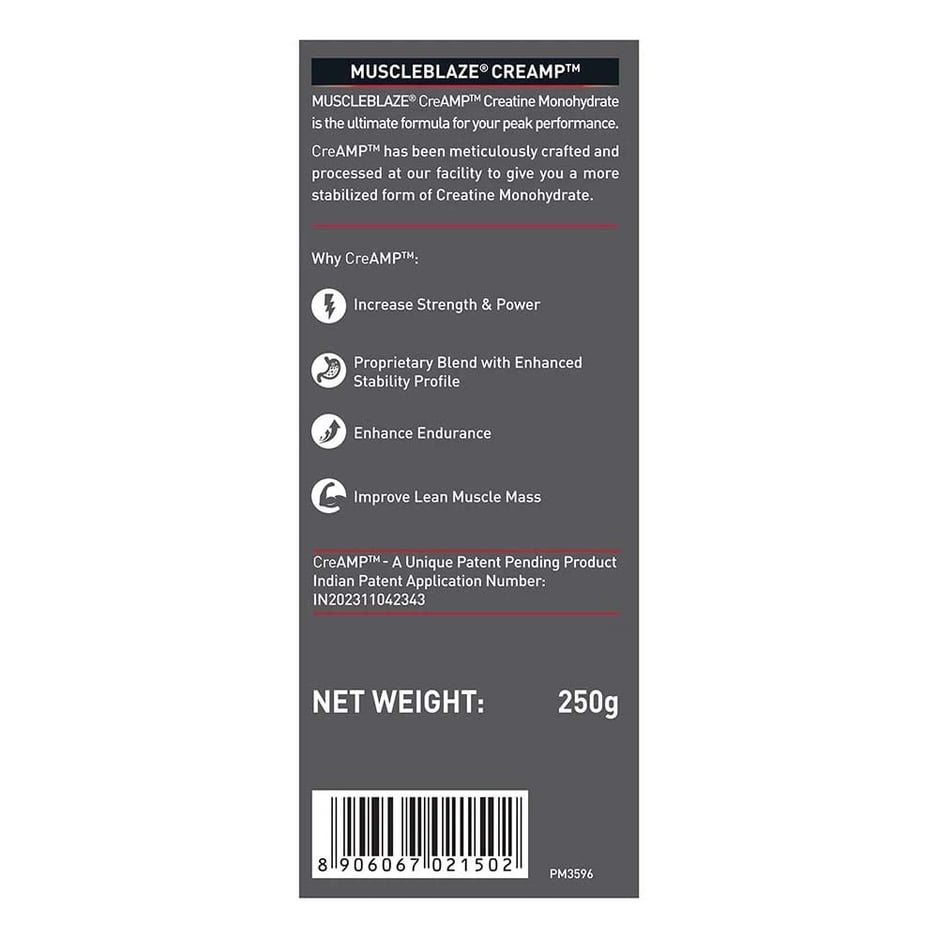 MuscleBlaze Creatine Monohydrate CreAMP 0.55 lb & Fish Oil & MB-VITE 30 Tabs Combo