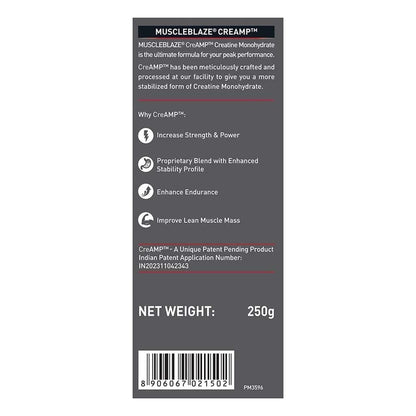 MuscleBlaze Creatine Monohydrate CreAMP 0.55 lb & Fish Oil & MB-VITE 30 Tabs Combo