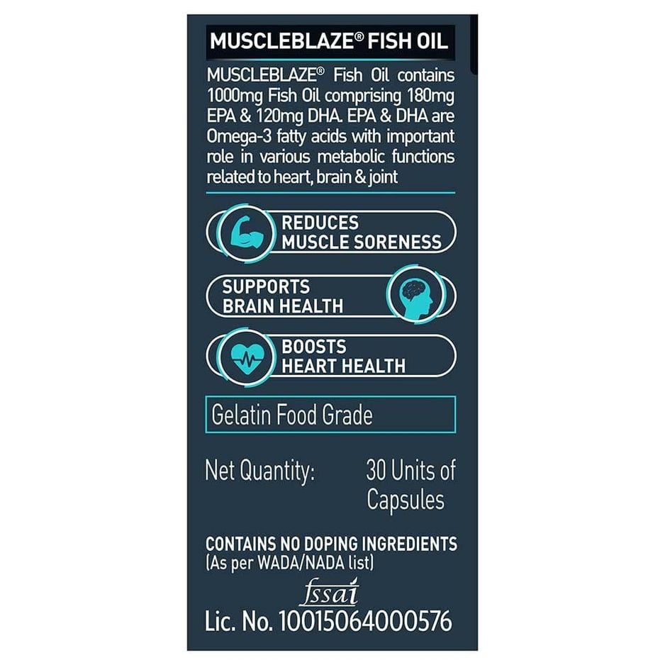 MuscleBlaze Creatine Monohydrate CreAMP 0.55 lb & Fish Oil & MB-VITE 30 Tabs Combo