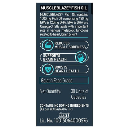 MuscleBlaze Creatine Monohydrate CreAMP 0.55 lb & Fish Oil & MB-VITE 30 Tabs Combo