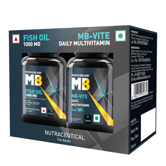 MuscleBlaze Fish Oil 1000mg & MB-Vite Multivitamin Combo 30 tablet(s)