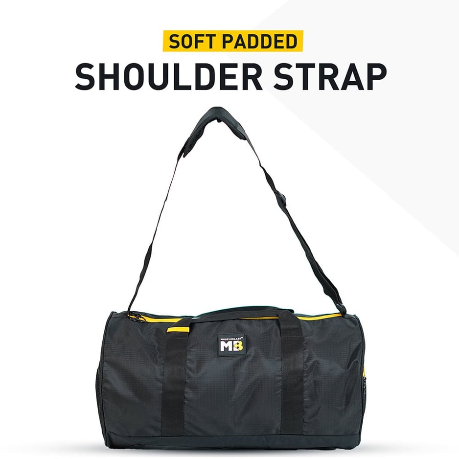 MuscleBlaze Gym Duffle Bag Black 30L