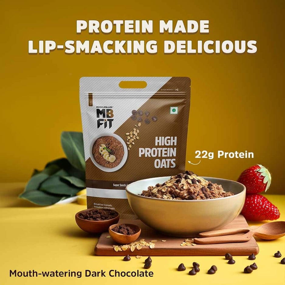 MuscleBlaze High Protein Oats 2 kg & Peanut Butter 1 kg Combo