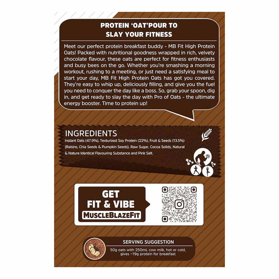 MuscleBlaze High Protein Oats Dark Chocolate