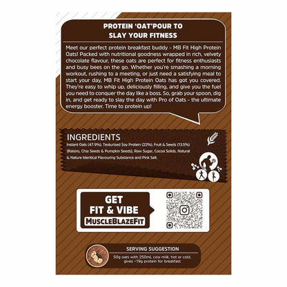 MuscleBlaze High Protein Oats Dark Chocolate