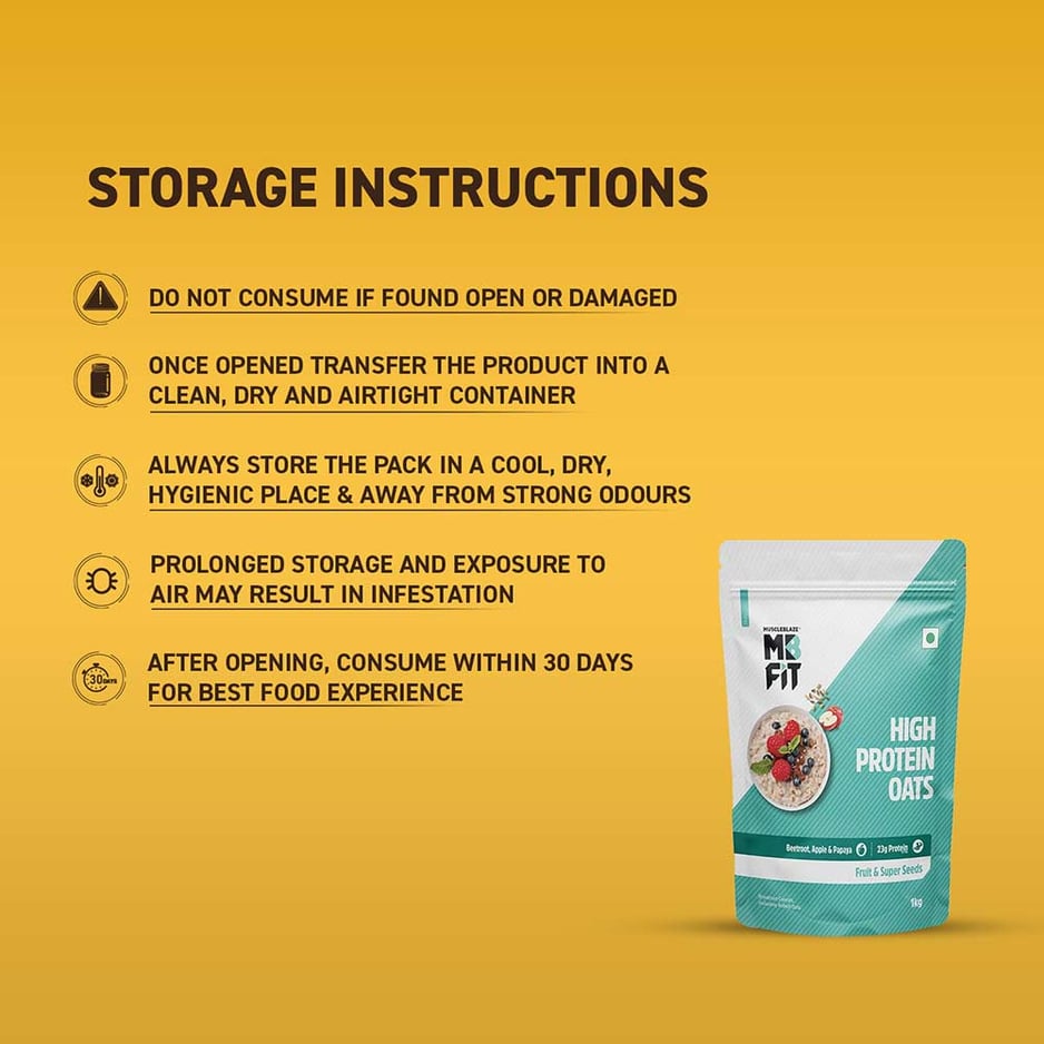 MuscleBlaze High Protein Oats Fruit & Super Seeds