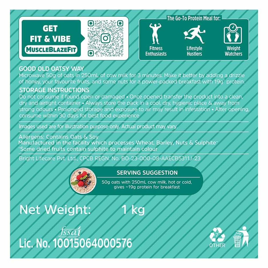 MuscleBlaze High Protein Oats Fruit & Super Seeds