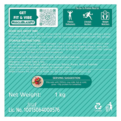 MuscleBlaze High Protein Oats Fruit & Super Seeds
