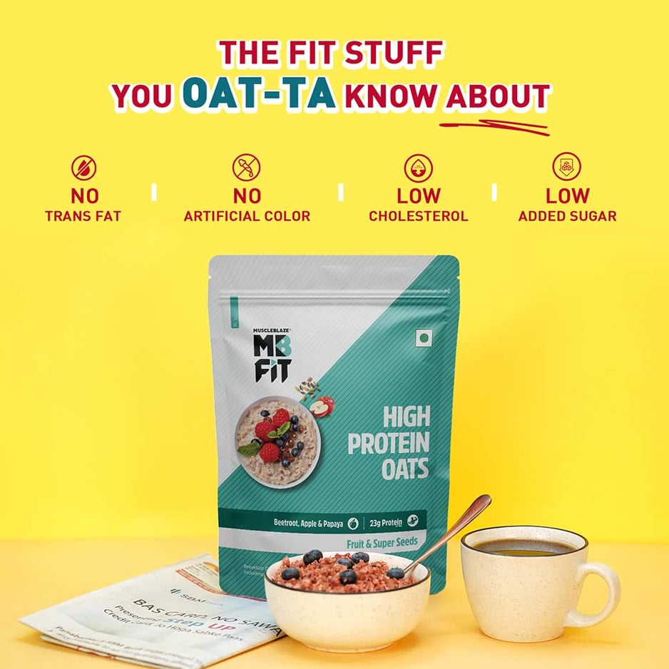 MuscleBlaze High Protein Oats Fruit & Super Seeds