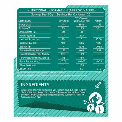 MuscleBlaze High Protein Oats Fruit & Super Seeds