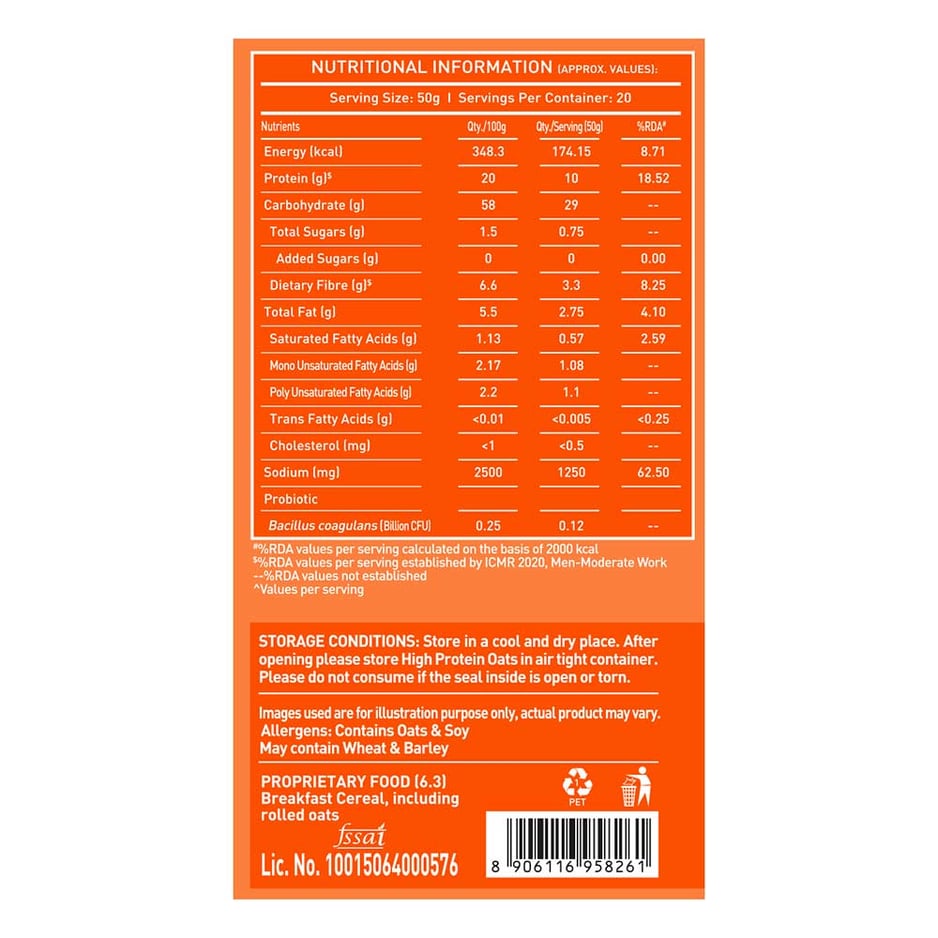 MuscleBlaze High Protein Oats
