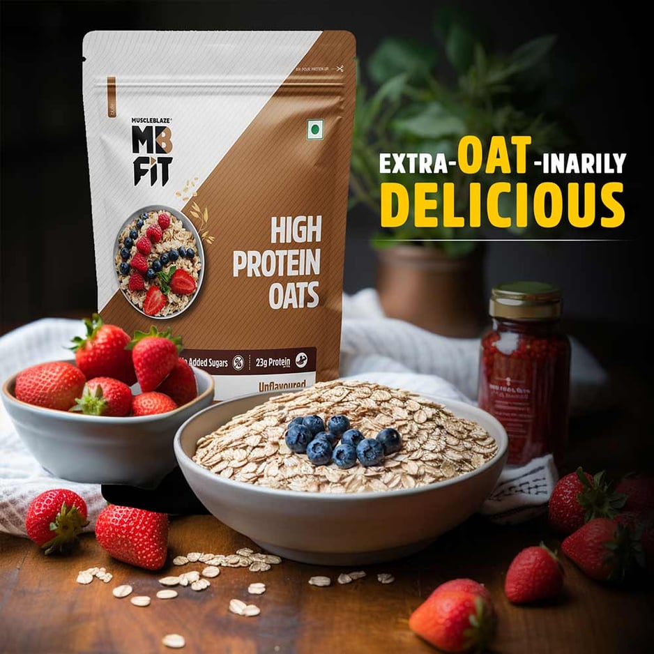 MuscleBlaze High Protein Oats Unflavoured