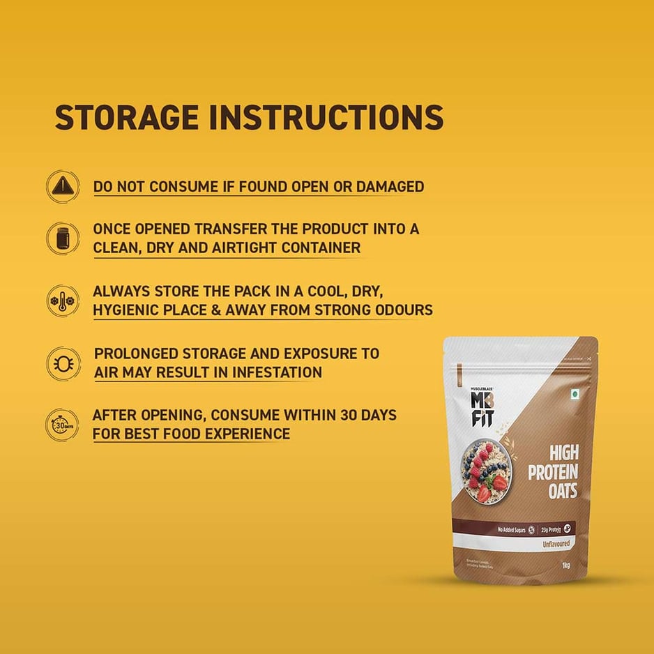 MuscleBlaze High Protein Oats Unflavoured