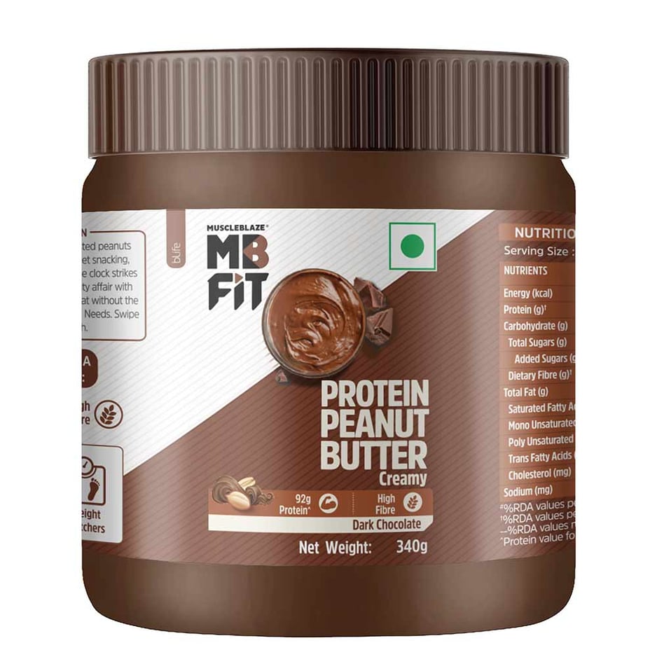 MuscleBlaze High Protein Peanut Butter (Dark Chocolate Creamy)