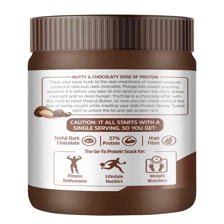 MuscleBlaze High Protein Peanut Butter (Dark Chocolate Creamy)