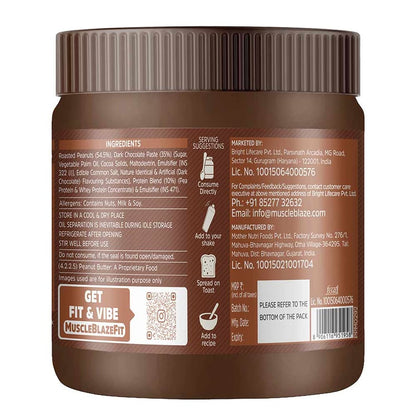 MuscleBlaze High Protein Peanut Butter (Dark Chocolate Creamy)
