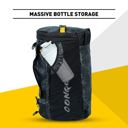 MuscleBlaze Hybrid Gym Bag Camo Grey 40L