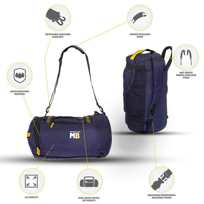 MuscleBlaze Hybrid Gym Bag (UNLEASH THE ZIDD) Blue
