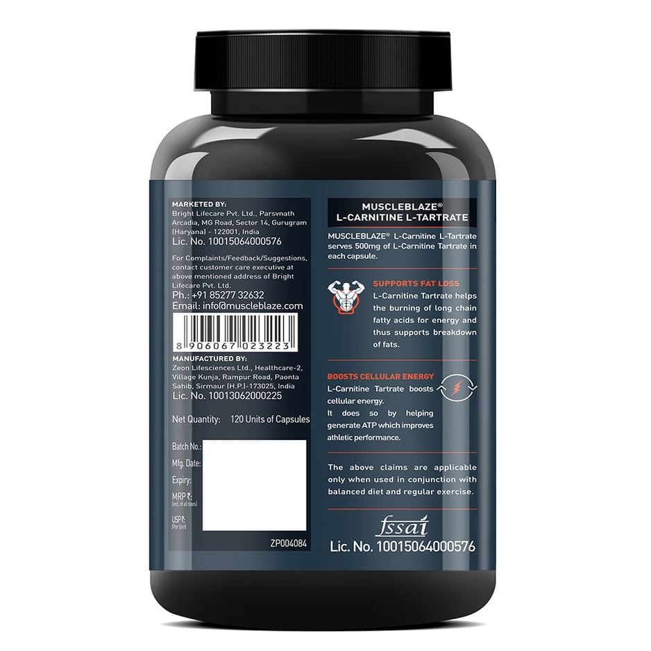 MuscleBlaze L-Carnitine L-Tartrate