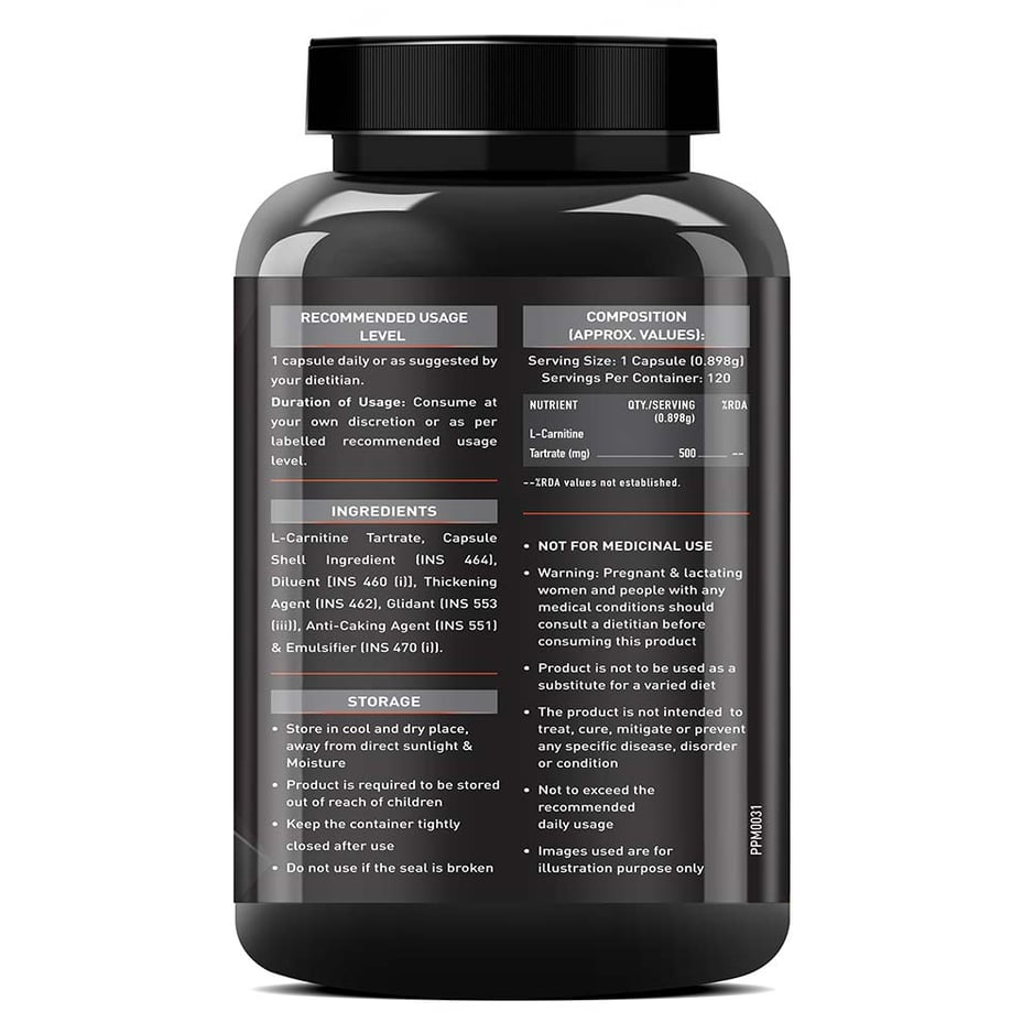 MuscleBlaze L-Carnitine L-Tartrate