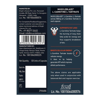 MuscleBlaze L-Carnitine L-Tartrate