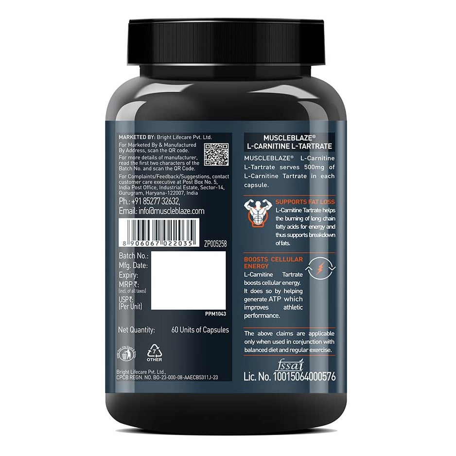 MuscleBlaze L-Carnitine L-Tartrate